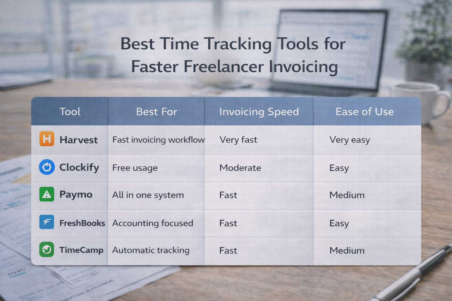 Best Time Tracking Tools for Faster Freelancer Invoicing Comparsion